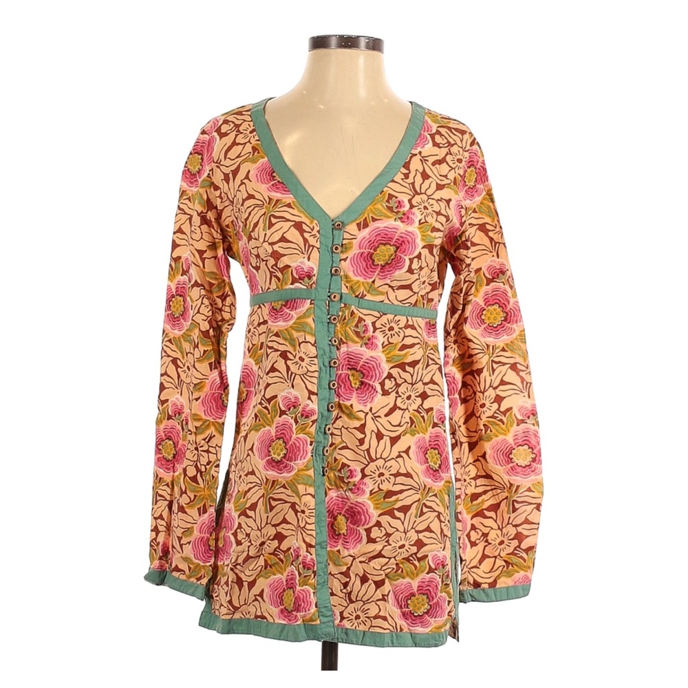 Lucky Brand floral long sleeve blouse